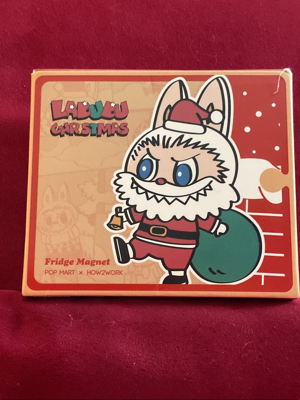 Labubu Christmas Fridge Magnet - Red & Green